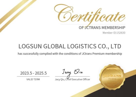 Logsun Global Logistics - Thành viên uy tín của Hiệp hội JCtrans trong ngành vận chuyển hàng hóa