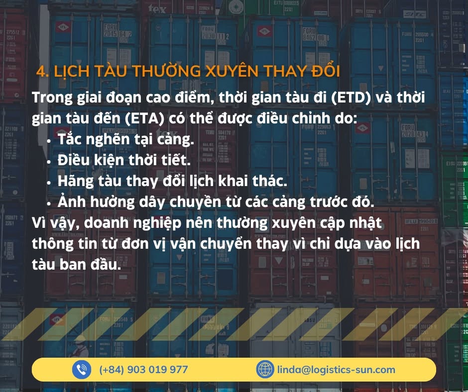 Lịch tàu thường xuyên thay đổi