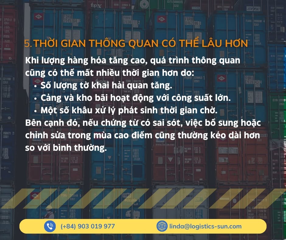 Thời gian thông quan có thể kéo dài hơn